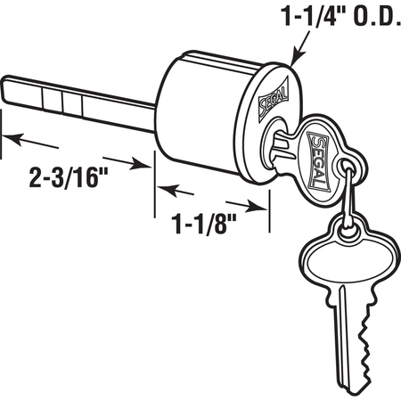 Prime-Line Replacement Rim Cylinder Deadbolt in Brushed Chrome Finish 6 Single Packs SE 70003